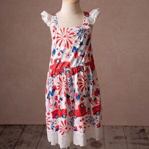 July 4th Patriotic dress, size 6-7
